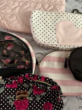 Betsy Johnson Pink & Black Floral bags